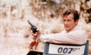 FILE - British actor Roger Moore, playing the title role of secret service agent 007, James Bond, is shown on location in England in 1972. Moore, played Bond in seven films, more than any other actor. (AP Photo, File)/CAPH386/190663335435/1972 FILE PHOTO./1210020749