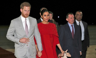 Le Prince Harry et son épouse Meghan sont arrivés samedi soir à Casablanca pour leur dernier voyage officiel à l'étranger avant la naissance de leur premier enfant.