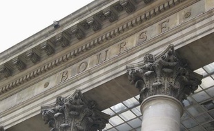 Façade de la Bourse de Paris.