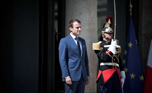 Emmanuel MACRON, Paris, le 18 juillet 2017, au Palais de l'Elysée.