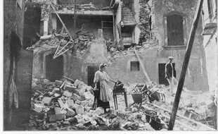 Photo du séisme dit de Lambesc (Provence), survenu le 11 juin 1909.