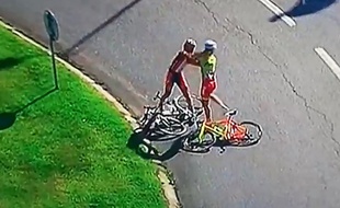 Une bagarre a éclaté à l'arrivée de la sixième du Tour du Portugal le 5 août 2014.
