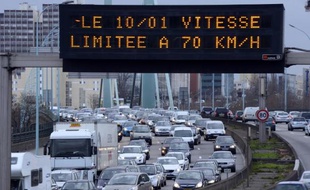 Vue d'une portion du périphérique parisien en date du 4 janvier 2014