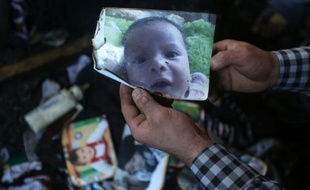 Une photo du bébé palestinien, publiée le 31 juillet 2015, décédé lors de l'incendie de la maison de sa famille dans lequel son père et sa mère sont également décédés à la suite de leurs blessures