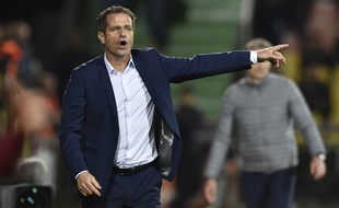 Philippe Hinschberger, ici en octobre 2017 en tant qu'entraîneur du FC Metz en Ligue 1.