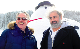 Benoît Delépine et Gustave Kervern à Gérardmer (Vosges), en janvier 2019, où ils coprésident le jury longs-métrages du Festival du film fantastique.