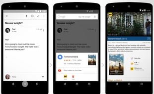 L'assistant Google Now dans Android M, attendu à l'automne 2015.