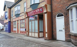 Le set du soap «Coronation Street» à Manchester, en Grande-Bretagne.