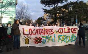 Lors d'une manifestation de locataires de la Faourette, le 12 janvier, pour réclamer le retour du chauffage.