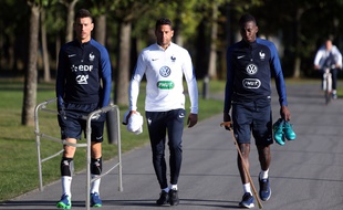 Laurent Koscielny et Blaise Matuidi à Clairefontaine (avec des petits accessoires ajoutés au montage, trois fois rien).