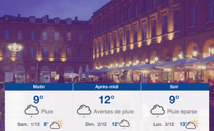 Météo Toulouse: Prévisions du vendredi 30 novembre 2018