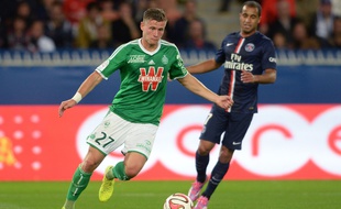 Le Stéphanois Franck Tabanou lors de Paris-Saint-Germain - Saint-Etienne, le 31 août 2014 en Ligue 1.