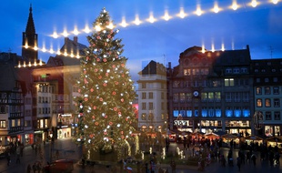 Strasbourg le 11 décembre 2014. Illustration marché de Noël dans Strasbourg.