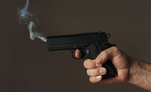 Un pistolet. Illustration.