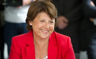 Martine Aubry maire de Lille, candidate aux primaires du PS (Parti Socialiste) pour l'elections presidentielles de 2012.