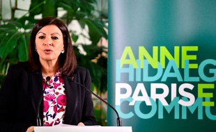Anne Hidalgo lors de la présentation de son projet pour Paris, ce jeudi.