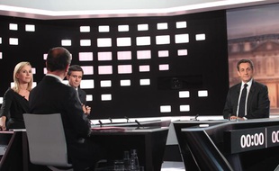Nicolas Sarkozy lors du débat télévisé le 2 mai 2012