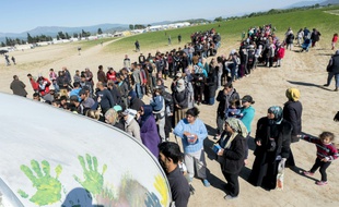 Un camp de réfugiés en Grèce.