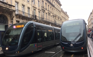 Tramway à Bordeaux.