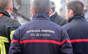 Illustration de sapeurs pompiers en intervention, ici à Rennes.