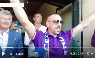 Ribéry est arrivée à l'aéroport de Florence.
