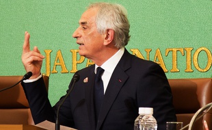 Vahid Halilhodzic au Club de la presse du Japon, à Tokyo, le 27 avril 2018.