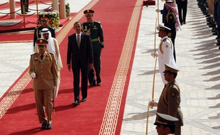 Barack Obama avec le roi Abdallah à Ryad en Arabie Saoudite le 3 juin 2009.
