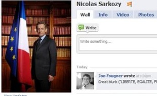 Le profil public Facebook de Nicolas Sarkozy