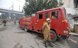 Un camion de pompiers indiens (illustration).