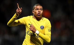 Kylian Mbappé lors d'Angers-PSG, le 4 novembre 2017.
