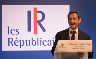 Nicolas Sarkozy, au Touquet, samedi 27 août.