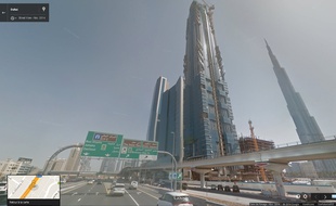 Capture d'écran Google map de Dubaï.
