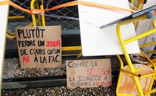 Le campus Villejean de l'université Rennes 2 a été bloqué par des étudiants opposés à la sélection à l'université, le 1er février 2018.