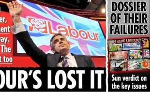 Le Premier ministre britannique, Gordon Brown lâché par The Sun