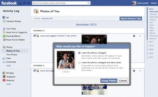 Facebook a modifié son centre de contrôle des données personnelles le 12 décembre 2012.