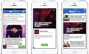 Les trois formats du réseau publicitaire Facebook Audience Network.