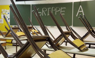 En France, une école peut fermer ses portes à partir de trois cas de grippe A (H1N1).