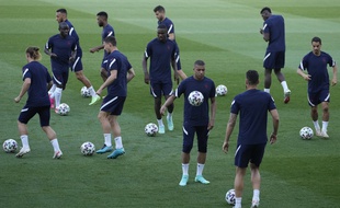 L’équipe de France de football à l'entraînement, à Budapest le 22 juin 2021.
