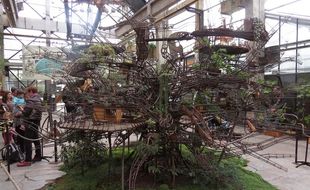 Le projet d'Arbre aux hérons est exposé à la Galerie des machines.