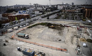 Le chantier du village olympique pour les JO de Paris 2024, à Saint-Denis, ici en avril 2021.