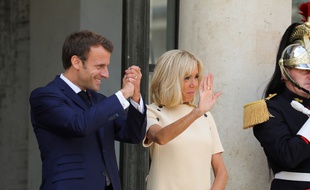Emmanuel et Brigitte Macron, le 11 juillet à l'Elysée.
