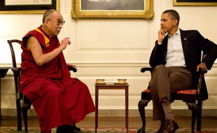 Barack Obama et le dalaï lama lors de leur dernière rencontre à la Maison blanche, le 16 juillet 2011.
