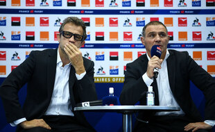 Fabien Galthié et Raphaël Ibanez