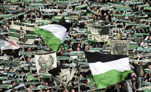 Photo d'illustration de l'ambiance au stade Geoffroy-Guichard, en février 2016, lors du match ASSE-Monaco.