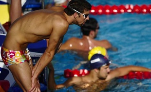 Le nageur américain Michael Phelps, lors d'un entraînement aux championnats du monde de natation à Rome, le 29 juillet 2009.