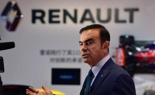Carlos Ghosn, PDG de Renault-Nissan, le 20 avril 2015 au salon de l'automobile de Shangai, en Chine