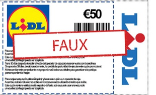 Le faux bon d'achat Lidl.
