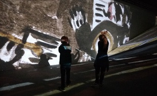 A Lyon, au cours de l'exposition Imagine Picasso présentée à la Sucrière.