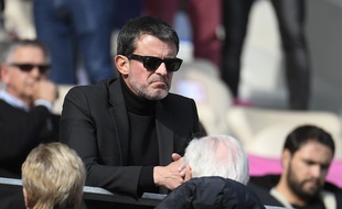 Manuel Valls, le 24 mars 2018 lors d'un match au stade Jean Bouin.