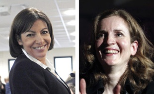 Les candidates Anne Hidalgo et Nathalie Kosciusko-Morizet pendant la campagne.